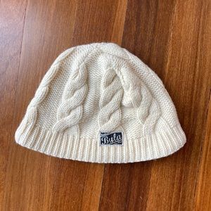 Bula Cream Cable Knit Winter Beanie Hat